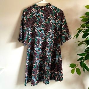 ZARA floral a-line dress